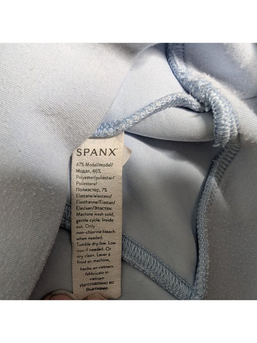 Spanx AirEssentials Half-Zip Sweatshirt Womens S Light Blue Athleisure Pullover - Picture 6 of 12